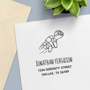 Tampon Auto-encreur Adresse de la tortue Jetpack