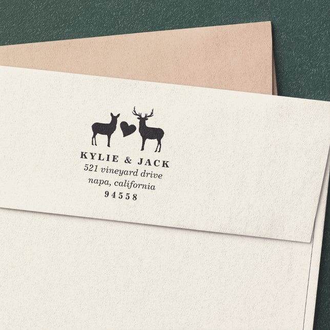 Tampon Auto-encreur Adresse de retour Buck and Doe (Créateur téléchargé)