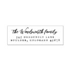 Adresse de retour de calligraphie vintage