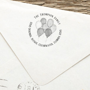 Tampon Auto-encreur Adresse de retour de fête personnalisée