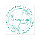 Adresse de retour de la couronne botanique tirée à