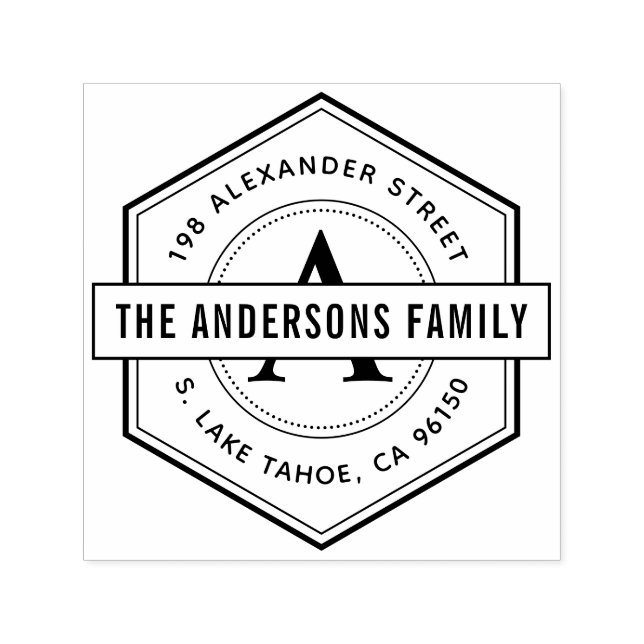 Tampon Auto-encreur Adresse de retour de la famille du logo rond (Design)
