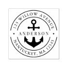 Adresse de retour de l'Ancre à double bordure rond