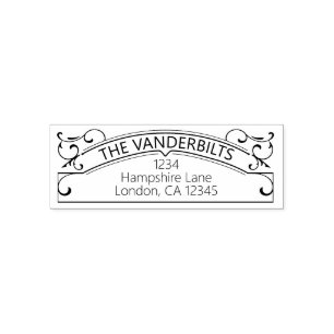 Tampon Auto-encreur Adresse de retour de look Vintage riche