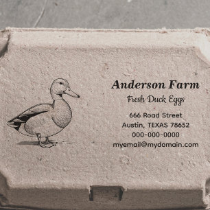 Tampon Auto-encreur Adresse de retour des oeufs de canard de ferme Tim