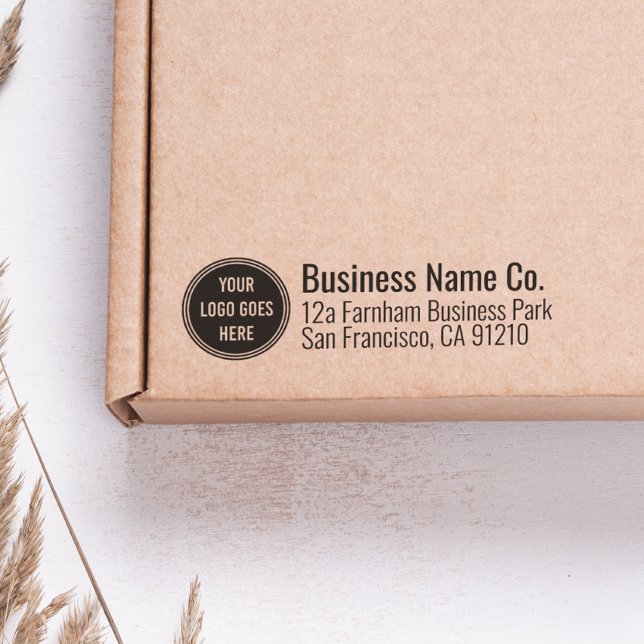 Tampon Auto-encreur Adresse de retour du logo professionnel personnali (Rubber Stamp Mock-up)