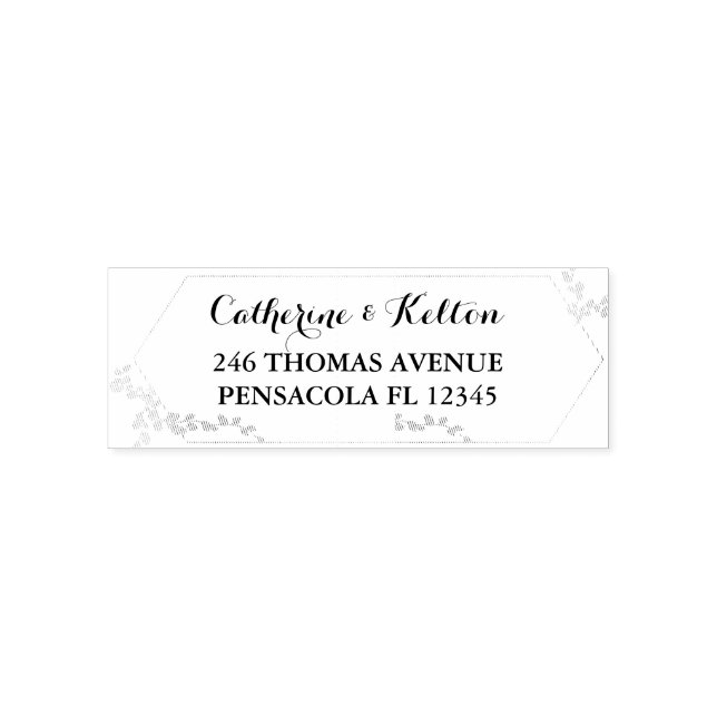 Tampon Auto-encreur Adresse de retour du Mariage de typographie (Design)