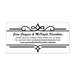Tampon Auto-encreur Adresse de retour Élégant anniversaire de mariage 