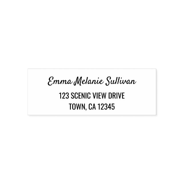 Tampon Auto-encreur Adresse de retour Élégant stylish Script de callig (Design)