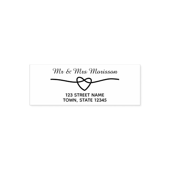 Tampon Auto-encreur Adresse de retour faire-part de mariage (Design)