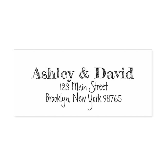 Tampon Auto-encreur Adresse de retour manuscrite esquissée (Design)