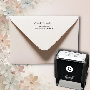 Tampon Auto-encreur Adresse de retour minimaliste moderne