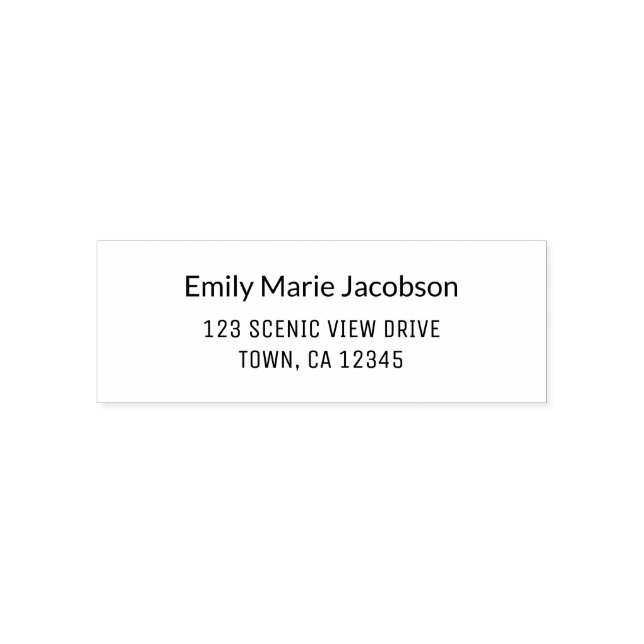 Tampon Auto-encreur Adresse de retour Nettoyer Élégant Écriture d'impr (Design)