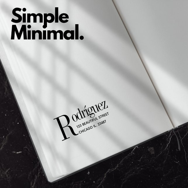 Tampon Auto-encreur Adresse de retour Nettoyer un contact minimal simp (Return Address Clean Simple Minimal Contact Self-inking Stamp)