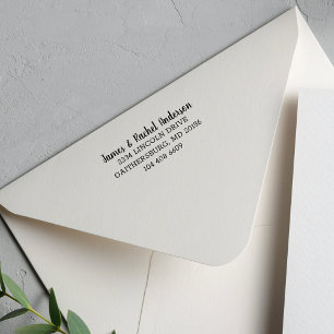 Tampon Auto-encreur Adresse de retour personnalisée pour les couples s