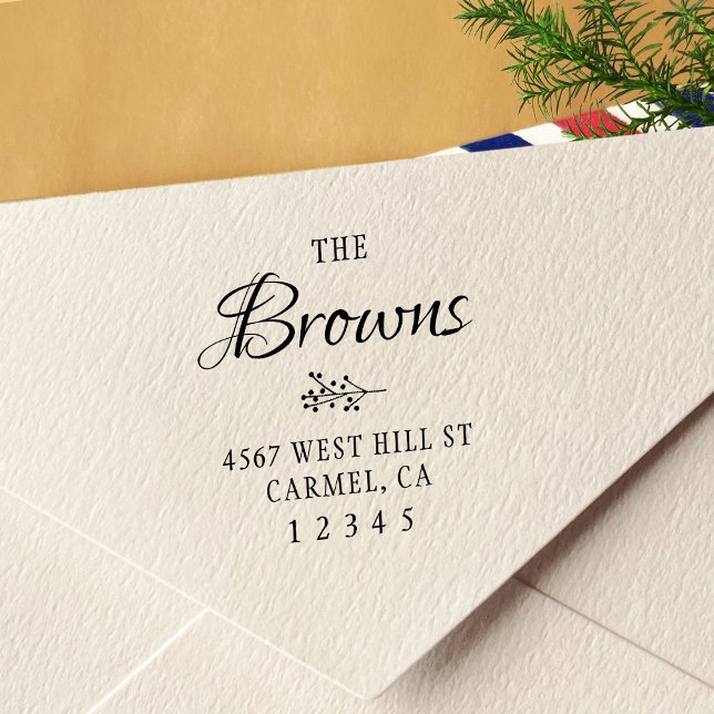 Tampon Auto-encreur Adresse de retour rustique simple (Créateur téléchargé)