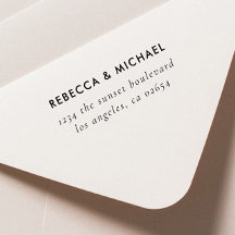 Adresse de retour simple auto-encre en caoutchouc