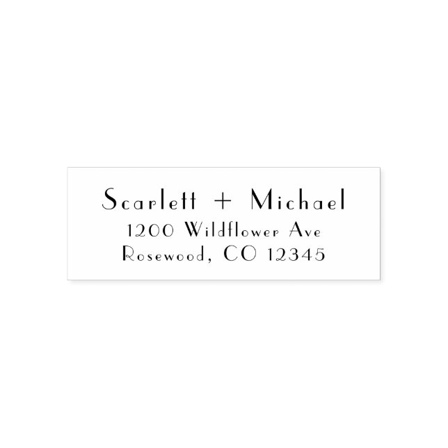 Tampon Auto-encreur Adresse de retour simple chic (Design)