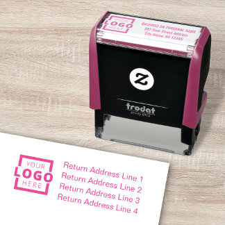 Tampon Auto-encreur Adresse du logo de l'entreprise personnalisée