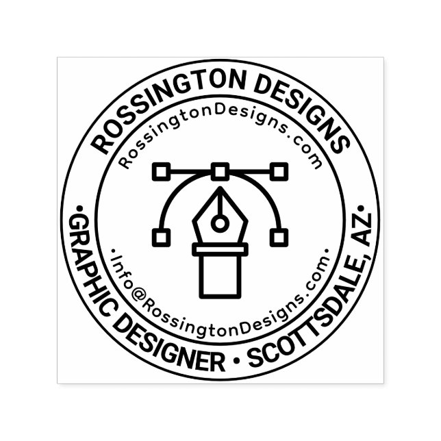 Tampon Auto-encreur Adresse électronique de l'emplacement du nom comme (Design)