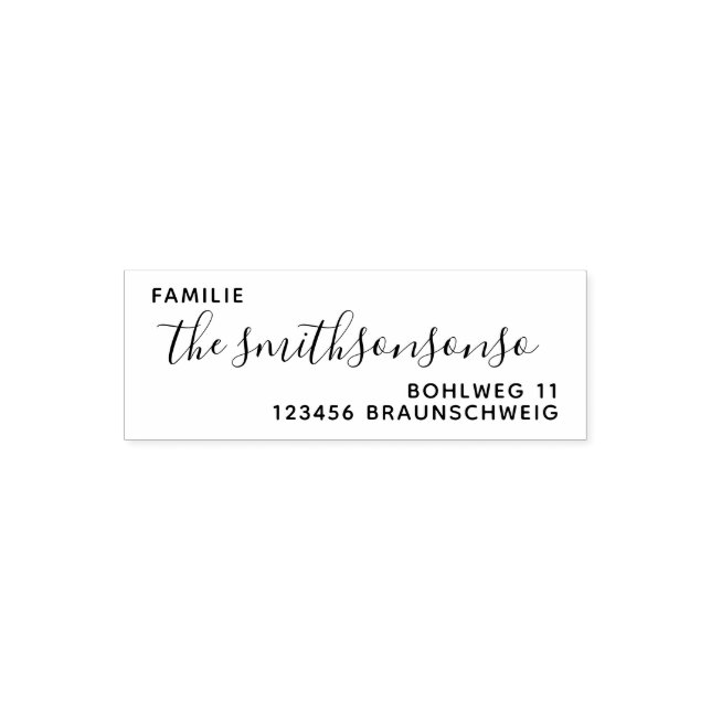 Tampon Auto-encreur Adresse Nom personnel Famille (Design)