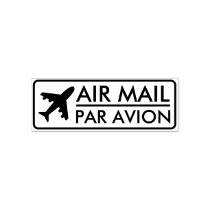 Tampon Auto-encreur Air Mail - Par Avion (avec avion)
