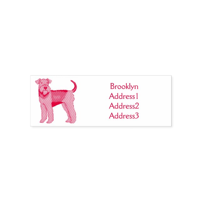 Tampon Auto-encreur Airedale terrier dog cartoon (Design)