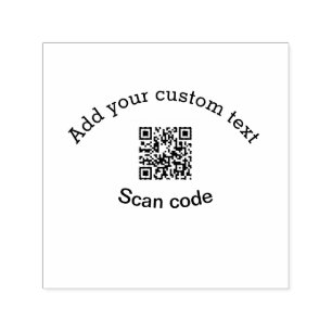 Tampon Auto-encreur Ajouter votre entreprise de code QR d'analyse de t