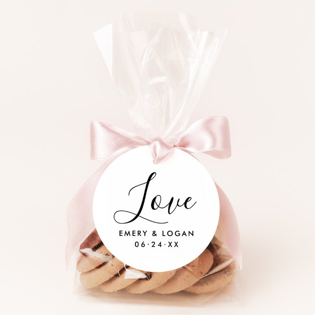 Tampon Auto-encreur Amour dans la main Lettré Mariage Monogramme (Créateur téléchargé)