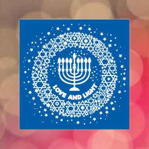 Tampon Auto-encreur Amour et lumière menorah