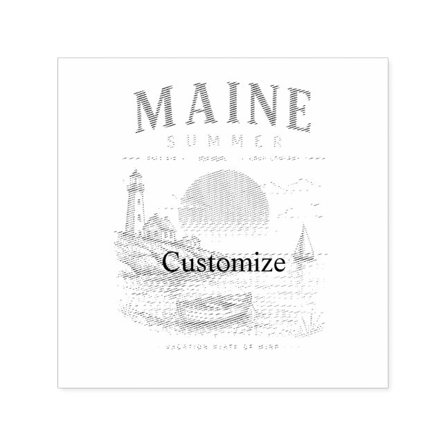 Tampon Auto-encreur Amusement d'été dans le Maine Thunder_Cove (Design)