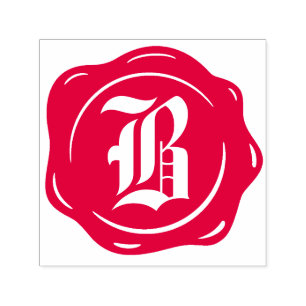 Tampon Auto-encreur Antique Sceau de cire Monogramme classique initial