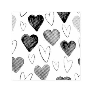 Tampon Auto-encreur Aquarelle main tirée vers le haut lignes Esquisse 