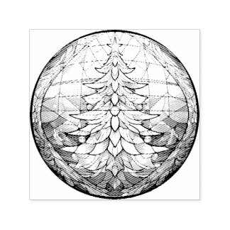 Tampon Auto-encreur Arbre de Noël en verre tendu