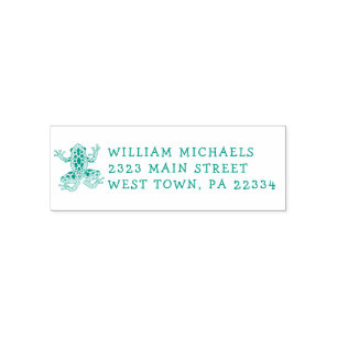 Tampon Auto-encreur Arbres Frogs Cute Kid's Return Address Stamp
