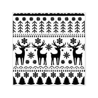 Tampon Auto-encreur Arctic Blue Folk Art Winter Theme