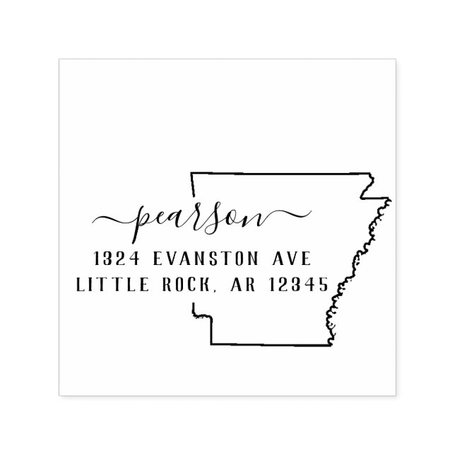 Tampon Auto-encreur Arkansas Adresse de retour Timbre auto-allumage (Design)