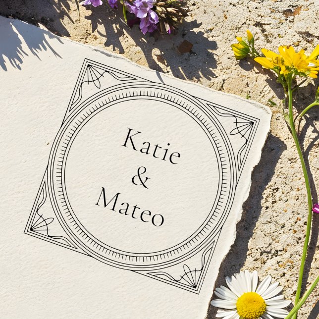 Tampon Auto-encreur Art Deco Style Self-Inking Address Stamp (Créateur téléchargé)