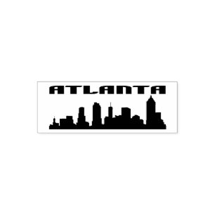 Tampon Auto-encreur Atlanta Georgia City Skyline Silhouette