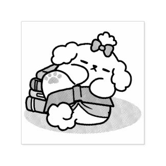 Tampon Auto-encreur Avant le coucher avec ma chienne - Livre et Amoure