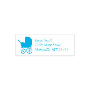 Tampon Auto-encreur Baby shower de transport vintage