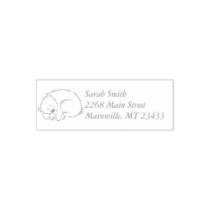 Tampon Auto-encreur Baby shower d'hiver de l'ours polaire