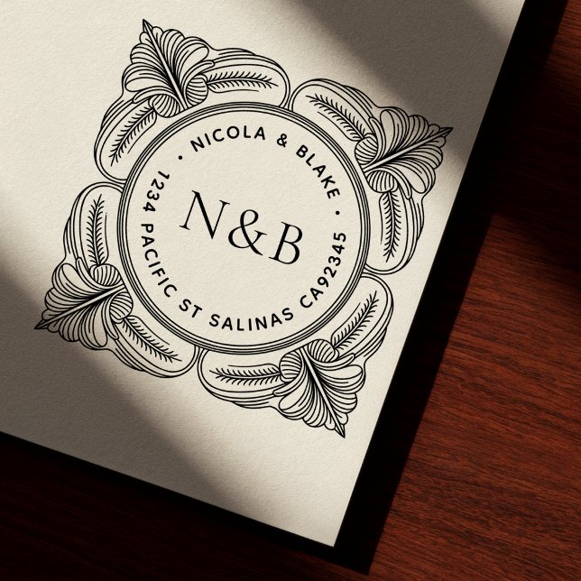 Tampon Auto-encreur Baroque Return Address Self-Inking Stamp (Créateur téléchargé)