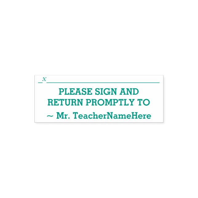 Tampon Auto-encreur Basique "VEUILLEZ SIGNER ET RETOURNER RAPIDEMENT À (Design)