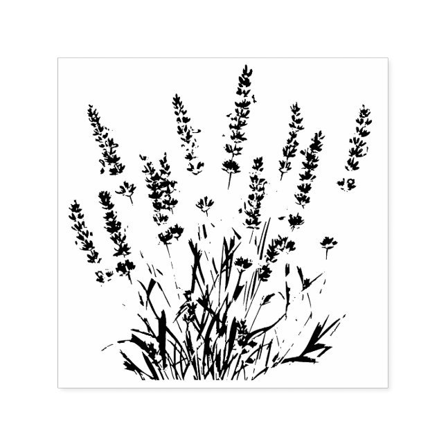 Tampon Auto-encreur Belle Lavande Jardin Fleur Floral (Design)