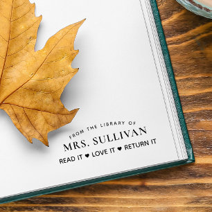 Tampon Auto-encreur Bibliothécaires Lire L'Aimer Il Le Retourner Perso