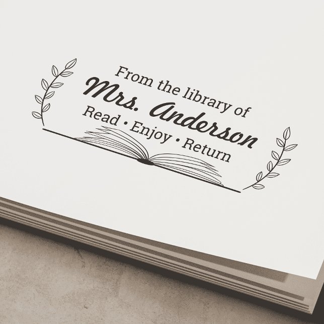Tampon Auto-encreur Bibliothèque "De la bibliothèque de" (Créateur téléchargé)