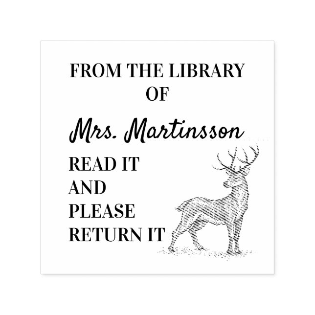 Tampon Auto-encreur Bibliothèque de l'enseignant Lire le retourner Cer (Design)