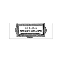 Bibliothèque vintage "EX LIBRIS" Plaque matérielle