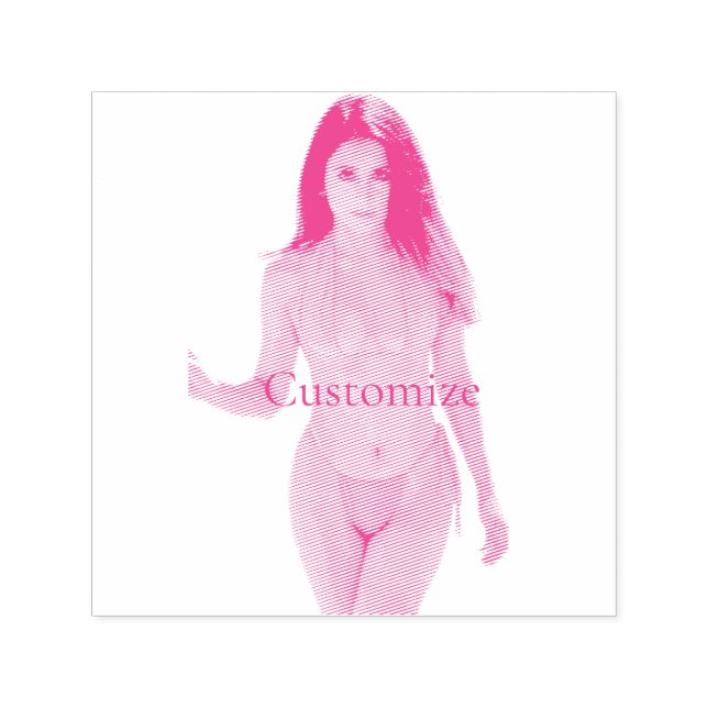 Tampon Auto-encreur Bikini brun beauté Thunder_Cove (Design)